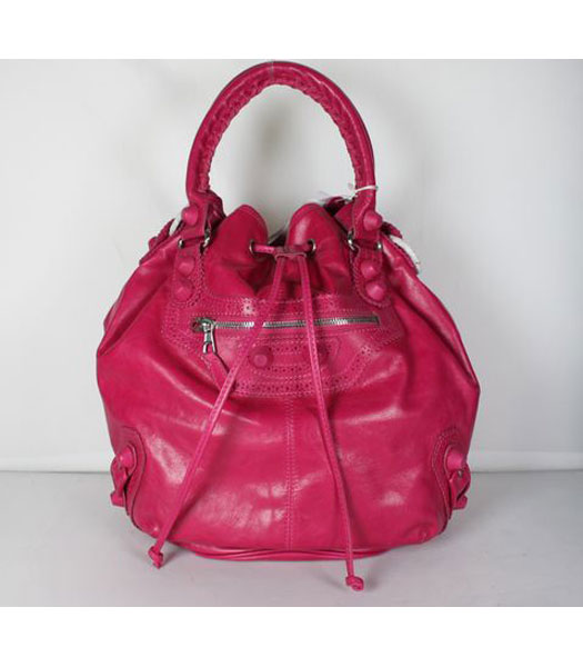 Balenciaga Covered Giant Pompon Tote Bag Red