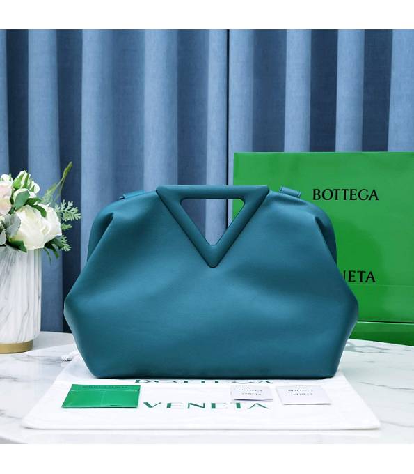 Bottega Veneta Blue Original Calfskin 31cm Point Top Handle Bag