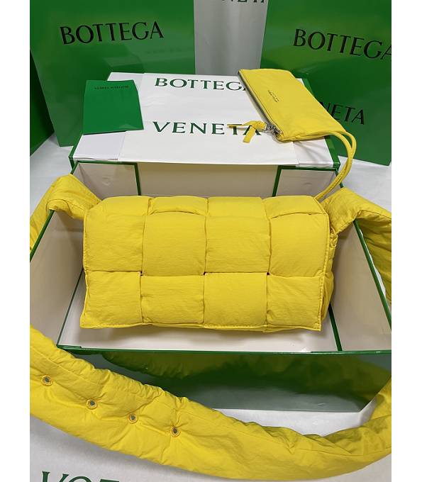 Bottega Veneta Bright Yellow Original Padded Nylon Cassette Crossbody Bag