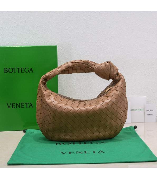 Bottega Veneta Brown Original Intrecciato Leather Teen Jodie Shoulder Bag