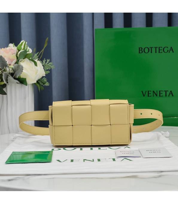 Bottega Veneta Cassette Apricot Original Lambskin Leather Belt Bag