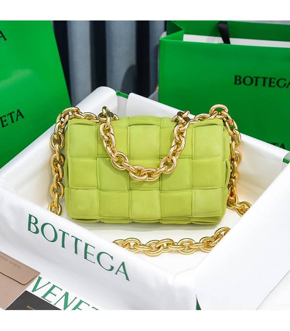 Bottega Veneta Cassette Cyan Original Cashmere Leather Golden Chain Pillow Bag