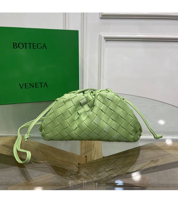 Bottega Veneta Cloud Apple Green Original Weave Lambskin Leather Mini Pouch