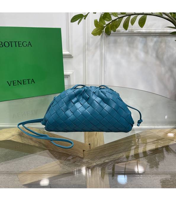 Bottega Veneta Cloud Blue Original Weave Lambskin Leather Mini Pouch