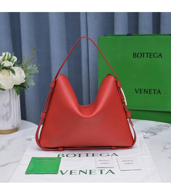 Bottega Veneta Cradle Red Original Calfskin Leather Medium Shoulder Bag
