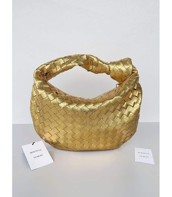 Bottega Veneta Golden Original Intrecciato Suede Leather Teen Jodie Shoulder Bag