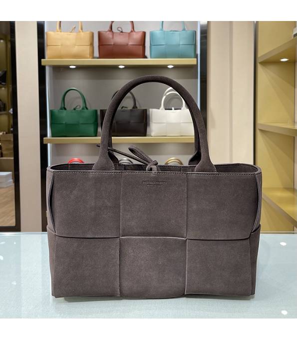 Bottega Veneta Grey Original Suede Leather Arco 35cm Tote Bag
