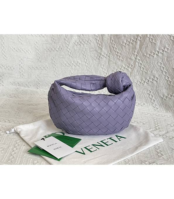 Bottega Veneta Jodie Purple Original Weave Lambskin Leather Mini Hobo Bag