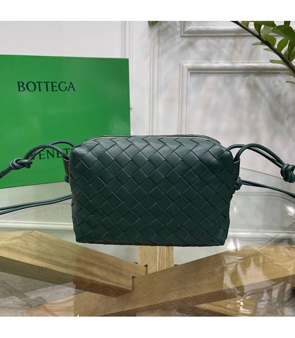 Bottega Veneta Loop Army Green Original Calfskin Leather Medium Crossbody Bag