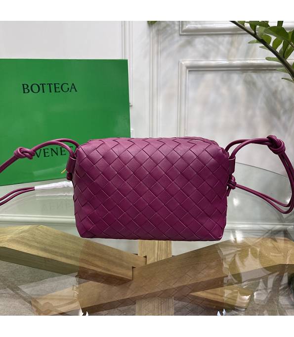 Bottega Veneta Loop Fuchsia Original Calfskin Leather Medium Crossbody Bag