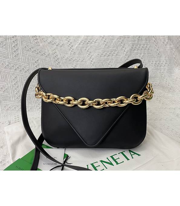 Bottega Veneta Mount Black Original Calfskin Leather Medium Envelope Bag