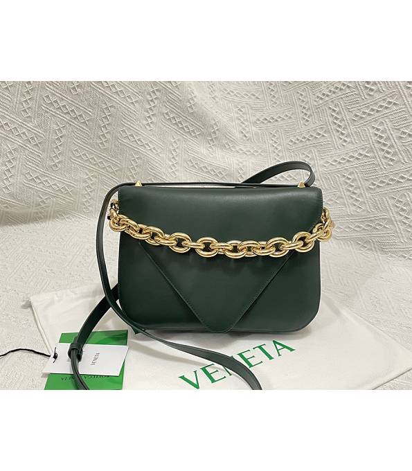 Bottega Veneta Mount Dark Green Original Calfskin Leather Medium Envelope Bag