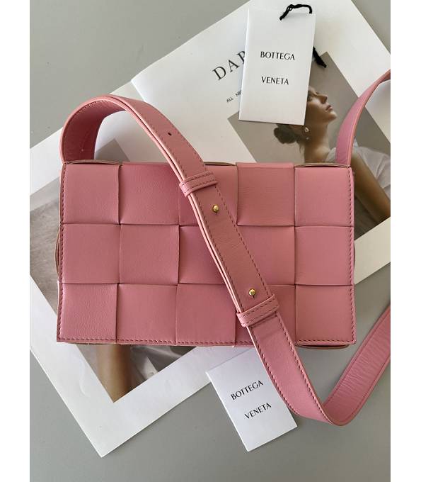 Bottega Veneta Pink Original Lambskin Leather Cassette Crossbody Bag