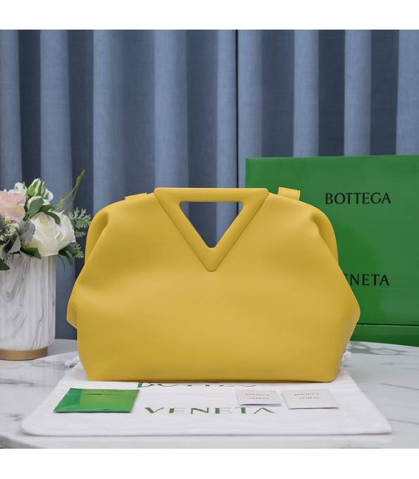 Bottega Veneta Yellow Original Calfskin 31cm Point Top Handle Bag