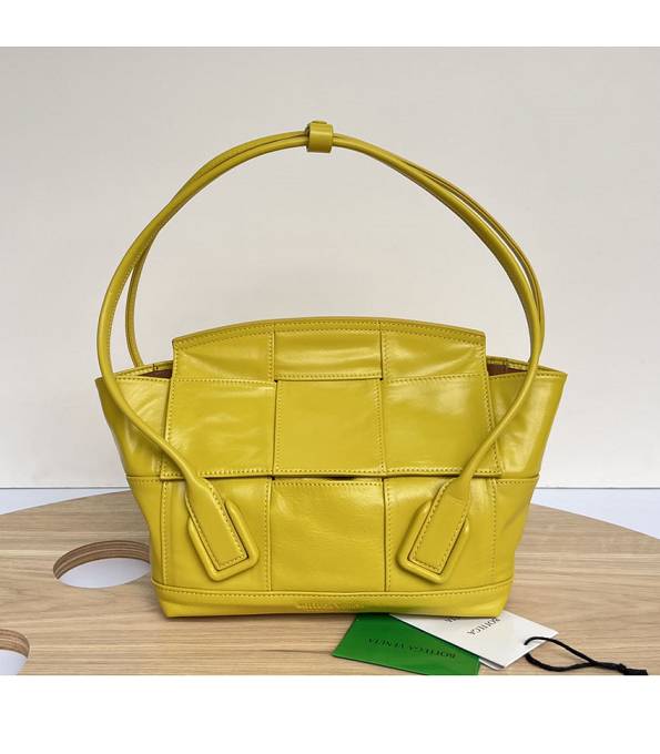 Bottega Veneta Yellow Original Oil Wax Calfskin Leather Arco Small Top Handle Bag