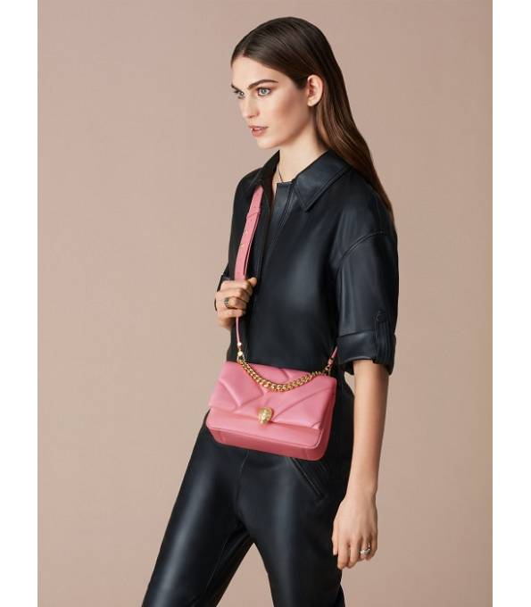 Bvlgari Serpenti Cabochon Pink Original Soft Calfskin Leather 22cm Crossbody Bag