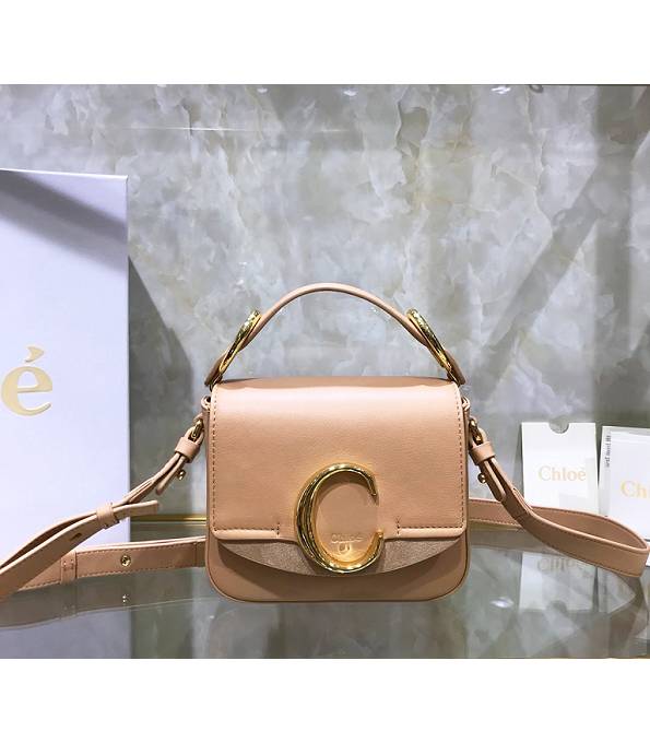 Chloe C Apricot Original Plain Veins Leather Mini Handbag