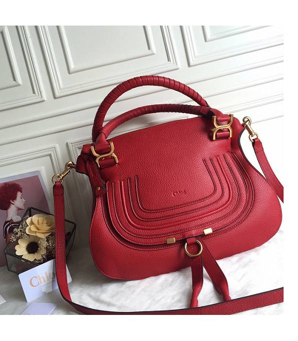 Chloe Marcie Red Original Calfskin Leather Handbag