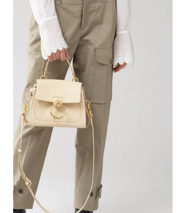 Chloe Tess Day Beige Original Grained Calfskin Leather Mini Shoulder Bag
