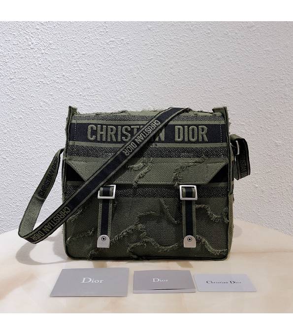 Christian Dior Army Green Original Camouflage Tassel Canvas Diorcamp Bag