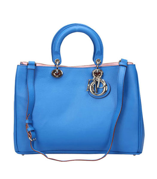 Christian Dior Blue Original Leather Medium Diorissimo Bag