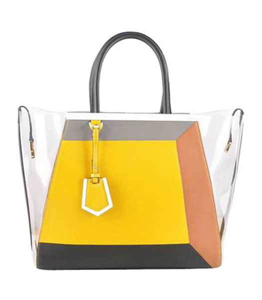 Fendi 2jours Apricot Imported Leather Large Tote Bag