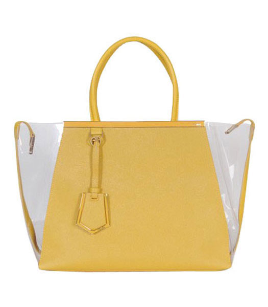 Fendi 2jours White With Mixed Colors Leather Tote Bag
