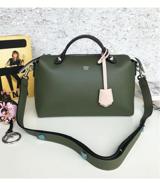 Fendi Army Green Original Leather 28cm Medium By The Way Bag