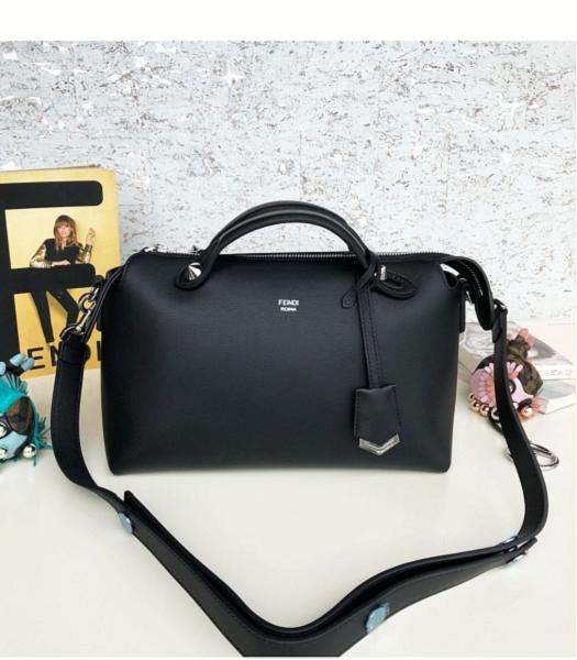 Fendi Black Original Leather 28cm Medium By The Way Bag
