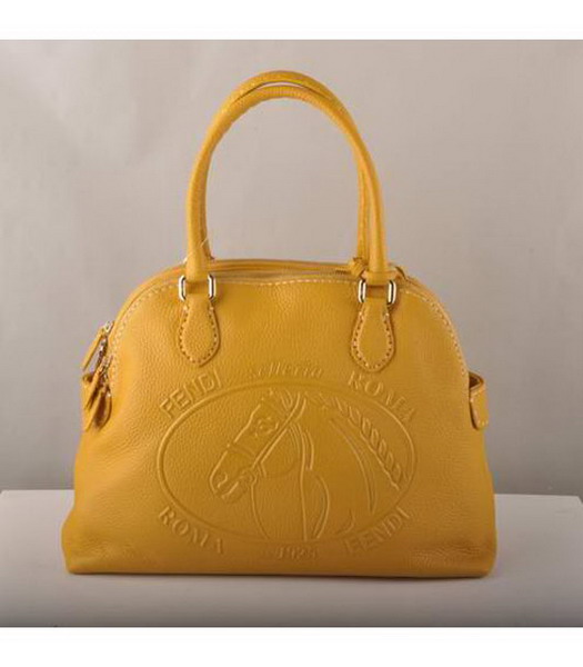 Fendi Tote Bag Yellow Cow Leather-1