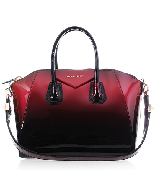 Givenchy Antigona Gradient Patent Leather Bag in RedBlack
