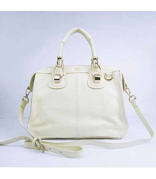 Hermes Double-duty Togo Leather Small Bag Offwhite