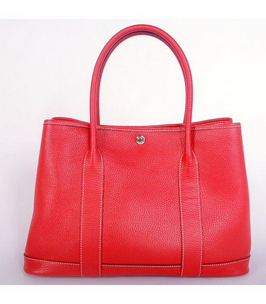 Hermes Garden Party Togo Leather Bag Red