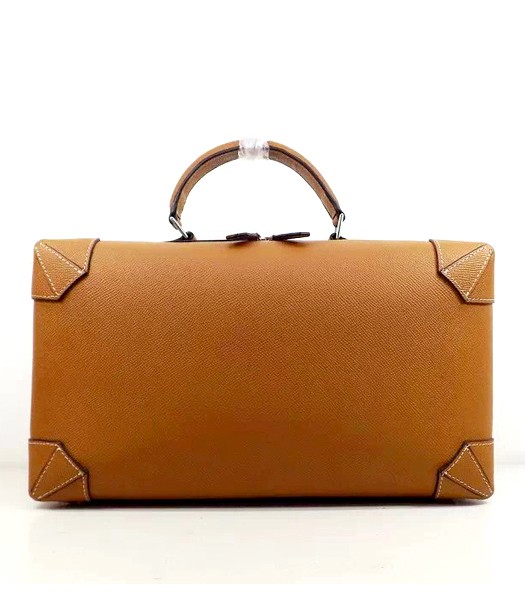 Hermes New Style Maxibox Earth Yellow Palmprint Leather Handbags