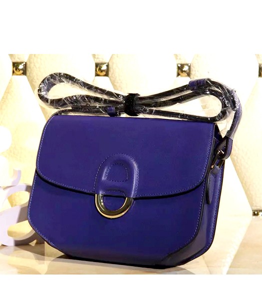 Hermes New Style Shoulder Bag Blue Smooth Calfskin Leather