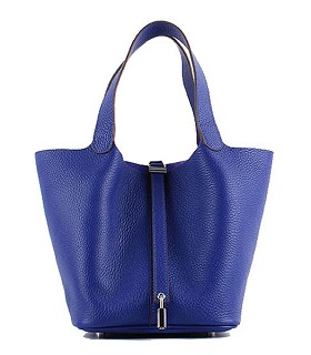 Hermes PM Picotin Lock Bag in Clemence Leather Electric Blue
