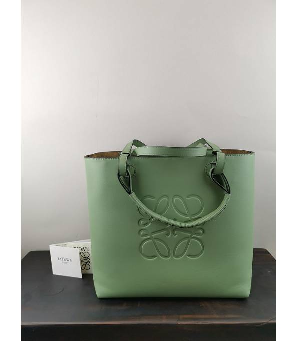 Loewe Green Original Calfskin Leather Anagram 32cm Tote Bag