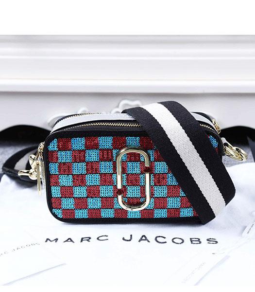 Marc Jacobs Red&Blue Sequins Small Leather Shoulder Bag