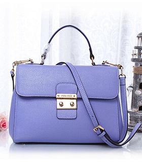 Miu Miu Lavender Purple Original Lambskin Leather Snap Lock Bag
