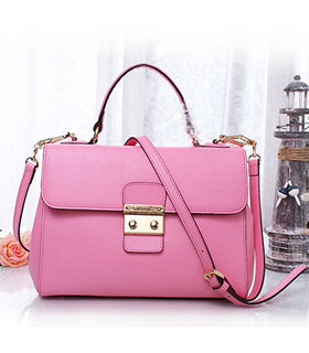Miu Miu Pink Original Lambskin Leather Snap Lock Bag