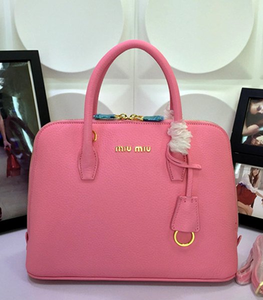 Miu Miu Top-quality Pink Leather Top-handle Bag