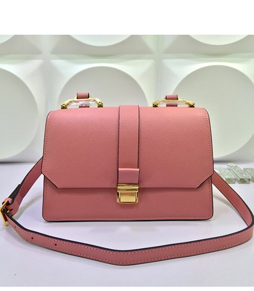 MiuMiu Top-quality Pink Handbags Shoulder Bags Golden Metal