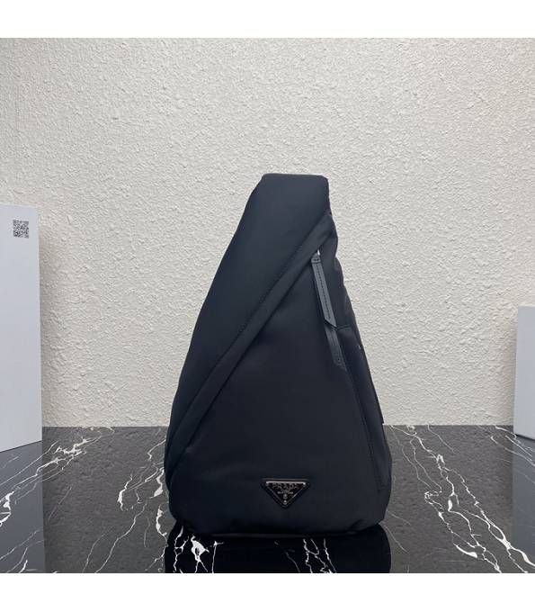 Prada Black Original Re-Nylon And Leather Backpack