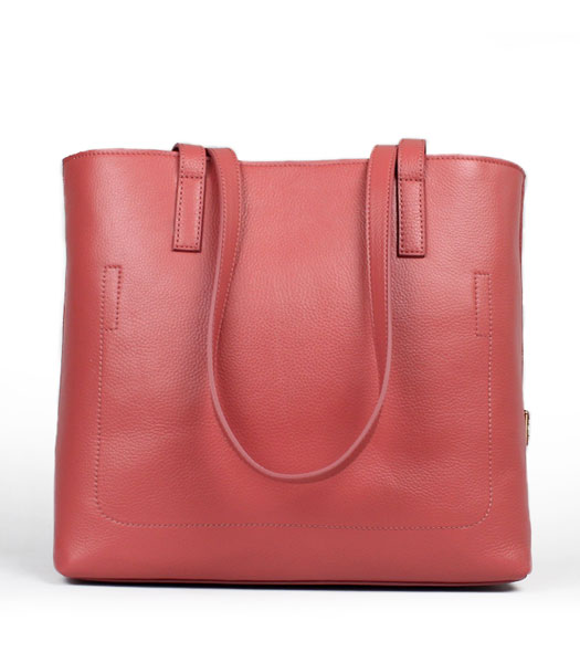 Prada Calfskin Leather Shopper Bag Peach