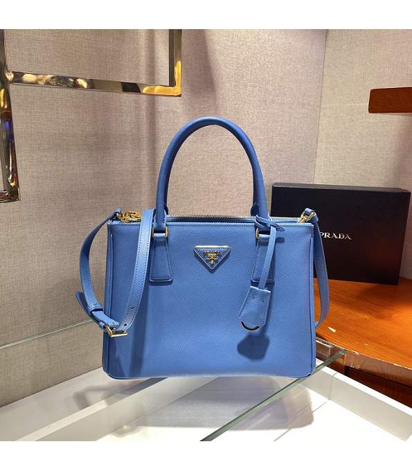 Prada Galleria Blue Original Saffiano Leather Medium Bag