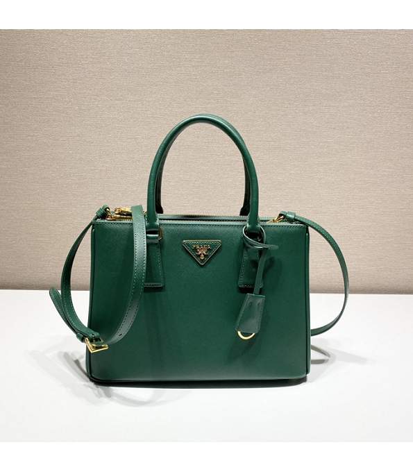 Prada Galleria Green Original Saffiano Leather Medium Bag