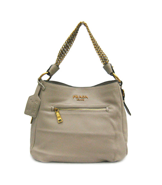 Prada New Designer Bag Grey Leather_BR4242