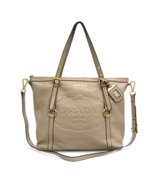 Prada New Designer Bag Grey Leather_BR4253