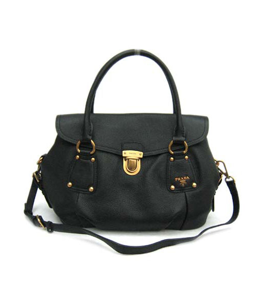 Prada Popular Handle Bag Black Leather_BR3351