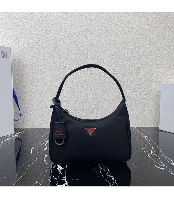 Prada Re-Edition 2000 Black Original Nylon Mini Hobo Bag